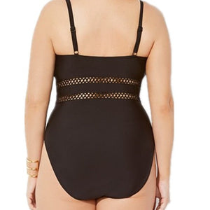 Women's Plus Size Swimwear One-Piece Abdomen Reducer Black 3XL 5XL 6XL 7XL 8xl